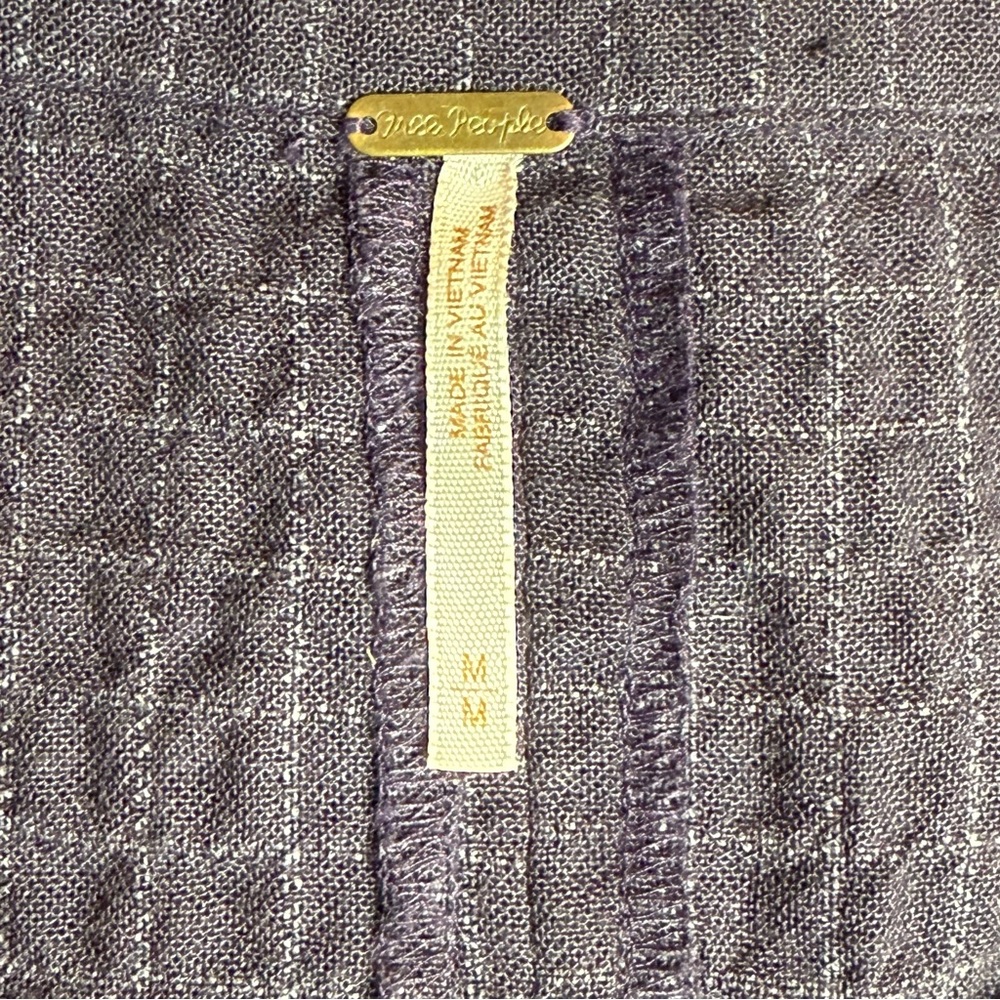 Free People Ray of Light Colorblock Shirtdress w/ Pockets Plum Sz M - Picture 10 of 11